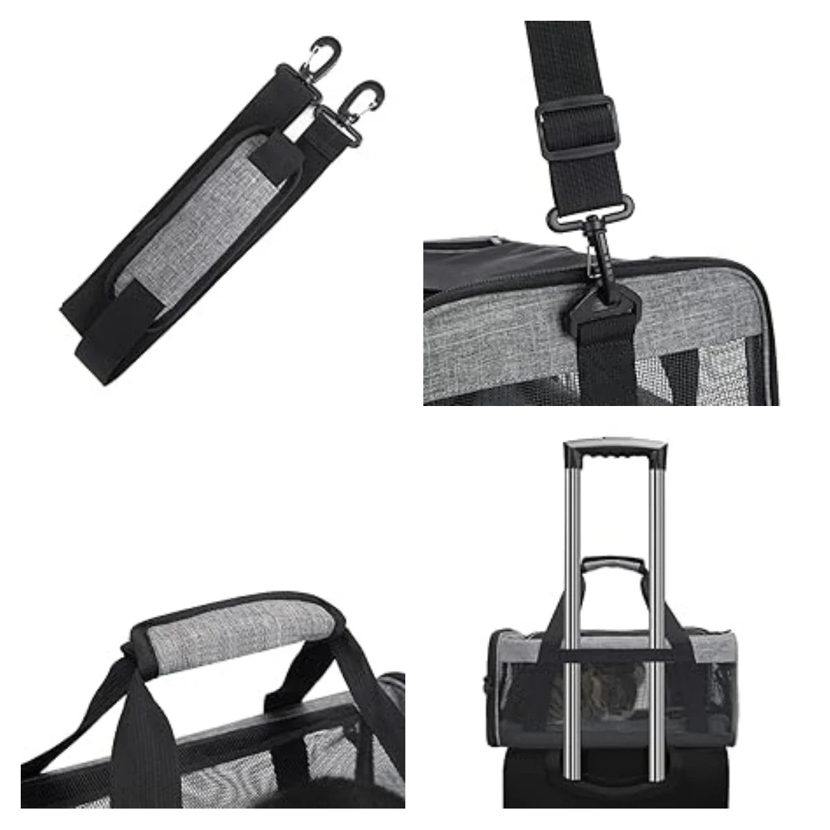 Dog Cat Carrier Bag Soft Side Travel Carriers TSA Airline Approved Transport Medium Size Pet Moving Backpack Bag Accessories
