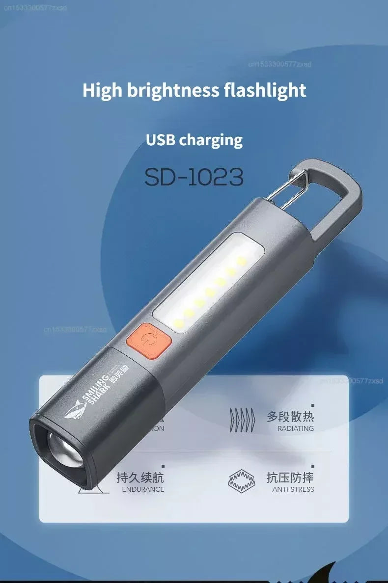 Xiaomi Outdoor Flashlight – Portable Strong Light with Variable Focus, Floodlight Side Lights & Long Range Rechargeable Flashlight
