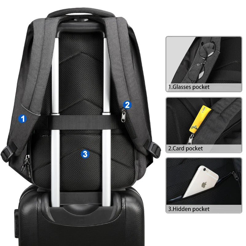 Lifetime Warranty Anti Theft Backpack For Men For Women 15.6" Laptop Backpack Waterproof Travel Backpacks Schoolbag For Teens