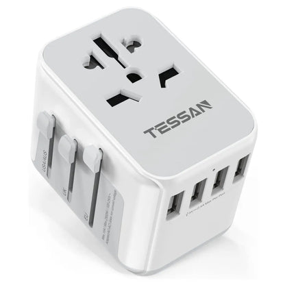 TESSAN 100W GaN Universal Travel Adapter – Fast Charging USB & Type-C Power Adapter for EU/UK/US/AU!