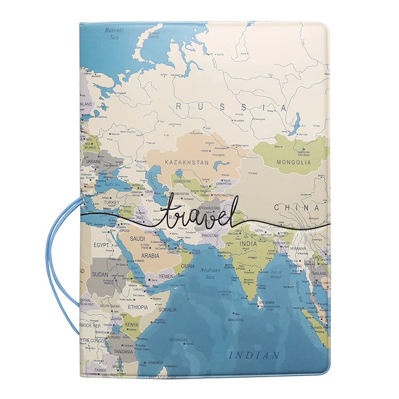 Portable Boarding Fashion Cute Cartoon Passport Cover – Men’s & Women’s PU Leather Travel Passport Holder Case, Card ID Holders (14*10cm)
