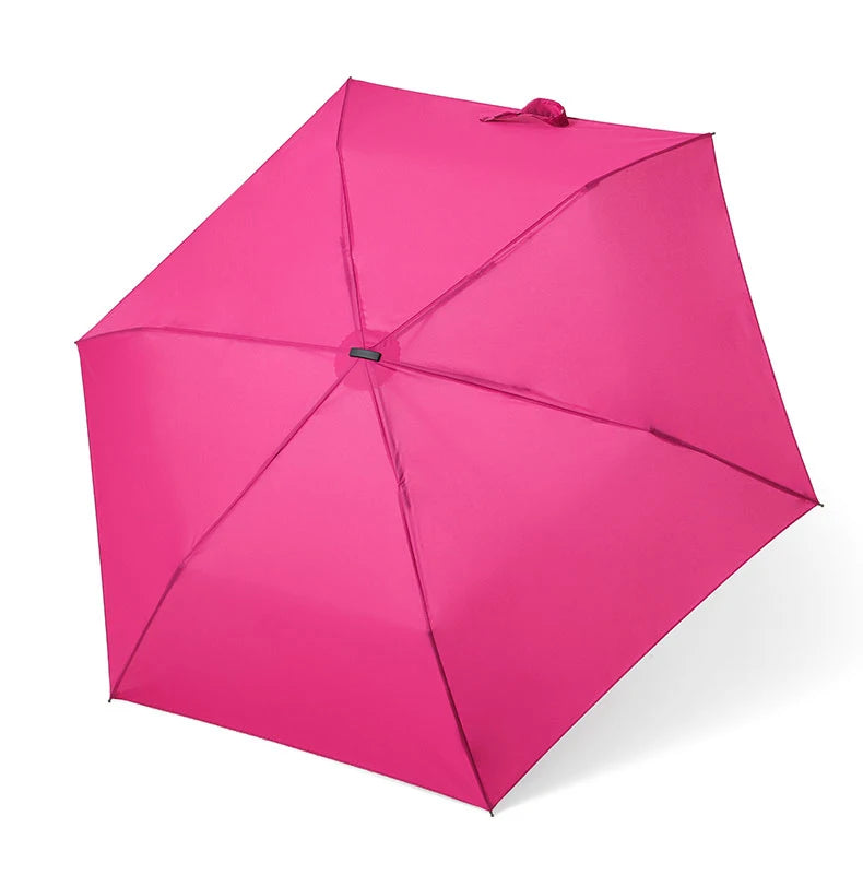 Parachase Flat Rain Umbrella Woman Lightweight 143g Foldable Mini Umbrella Pocket Portable Travel Folding Umbrella Windproof