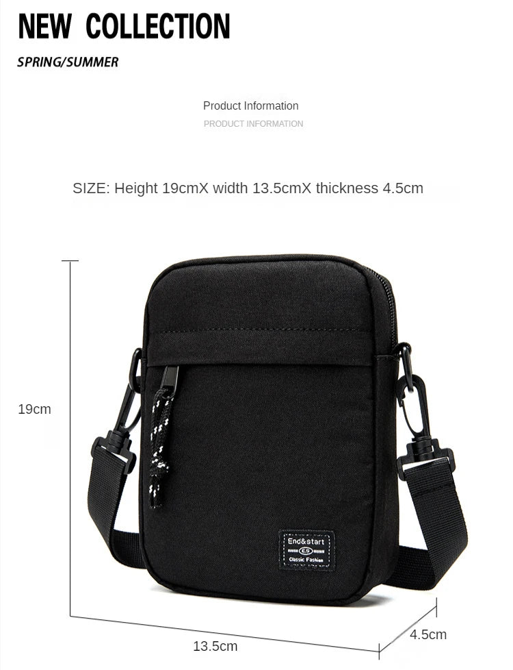 Men's Mini Crossbody Bag – Lightweight Nylon Shoulder Sling Bag for Travel & Daily Use