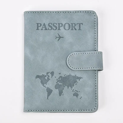 Passport Covers for Women & Men – Letter Print Passport Holder, Flight Ticket Clips, ID & Credit Card Holder, Travel Organizer