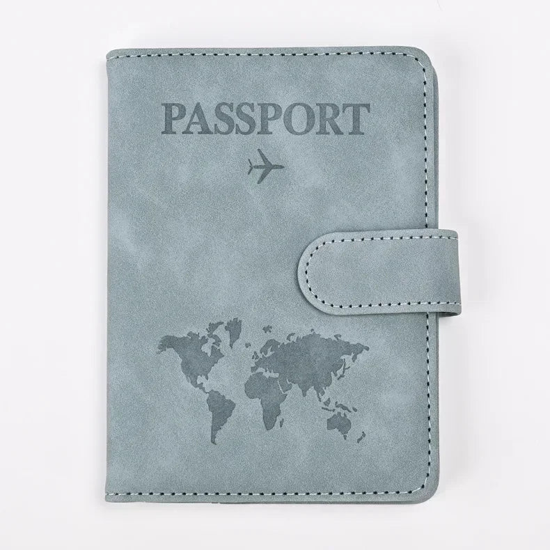 Passport Covers for Women & Men – Letter Print Passport Holder, Flight Ticket Clips, ID & Credit Card Holder, Travel Organizer
