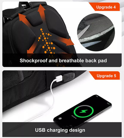 2025 Waterproof Laptop Backpack – 17/20 Inch Oxford Travel Rucksack for Men & Women, School Bag with Modern Design