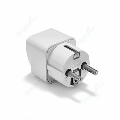 KR Plug Adapter – Universal Travel Adapter AU/UK/US to EU Type E/F Socket | France, Spain, Germany Compatible AC Power Outlet