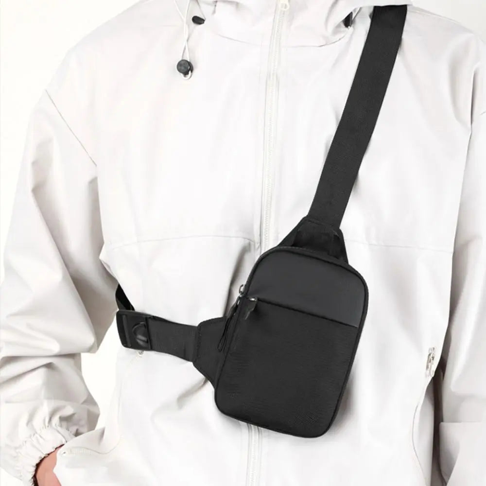Men's Small Canvas Chest Bag – Stylish Crossbody Sling Bag for Travel & Sports
