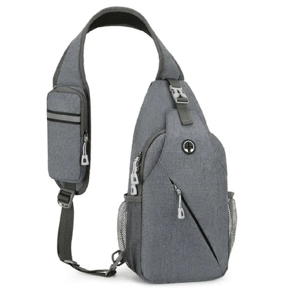 New Casual Chest Bag – Men’s Mobile Phone Crossbody Bag, Multifunctional Lightweight Outdoor Sports Shoulder Bag