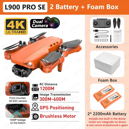 L900 PRO SE GPS Drone – 4K Dual Camera, 5G WiFi FPV, Brushless Motor, Foldable Quadcopter