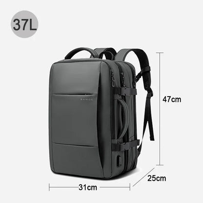 BANGE Expandable Men's Backpack – Waterproof 17.3-inch Laptop Backpack, Large Capacity Hiking Travel Bag for Men
