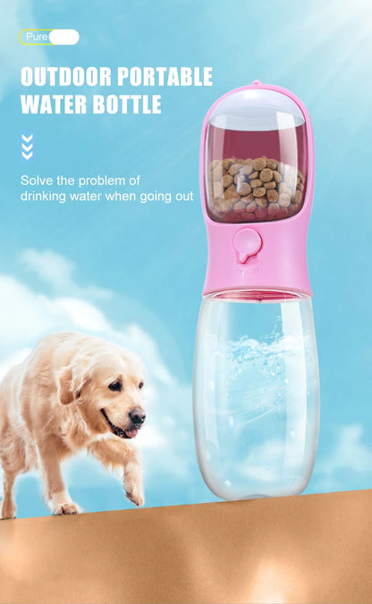 Dog Water food Bottle Portable Travel Pet Drinker Dog Bowl Food Cat Fountain Outdoor Walking Drinking Bottle Dogs Feeder