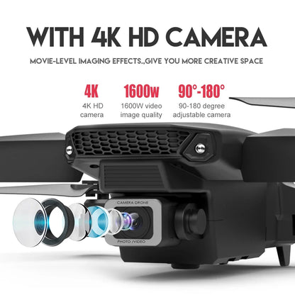 KBDFA E88 Pro 2023 WiFi FPV Drone – Foldable Quadcopter with 4K HD Camera & Altitude Hold