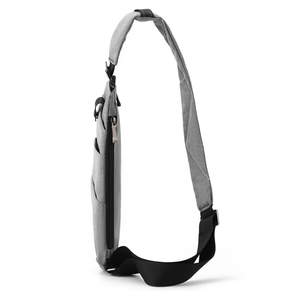 Men's Anti-Theft Travel Crossbody Bag – Mini Waterproof Sling Chest Bag for Everyday Use