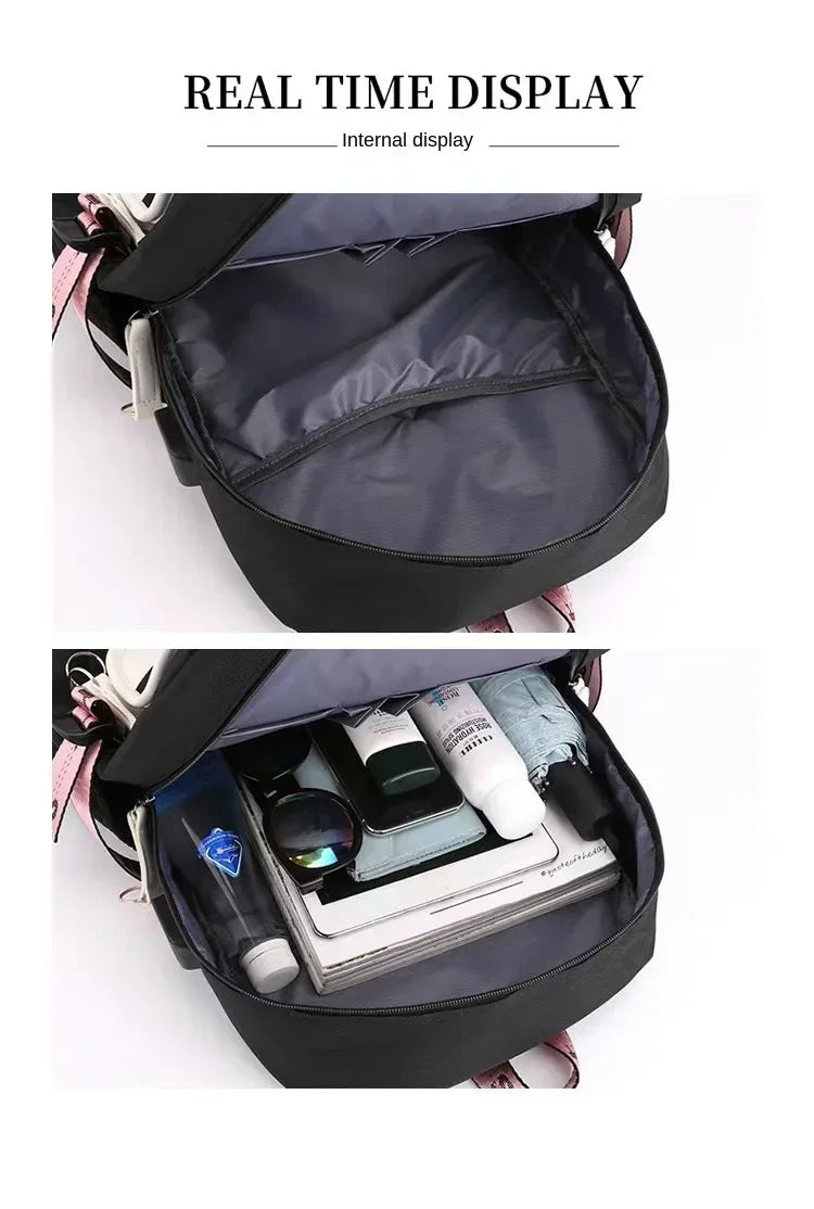 Stylish Kawaii Capybara Computer Backpack College School Casual Daypack Teens Bag Large Capacity Adjustable Strap Schoolbag