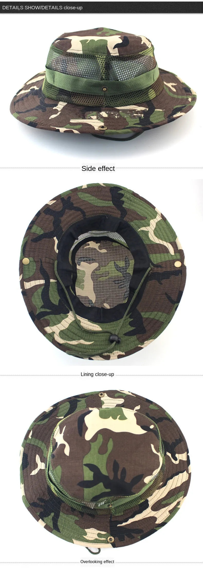 Camouflage Tactical Cap Boonie Bucket Hat Caps Camo Men Outdoor Sports Sun Bucket Cap Fishing Hiking Hunting Hats
