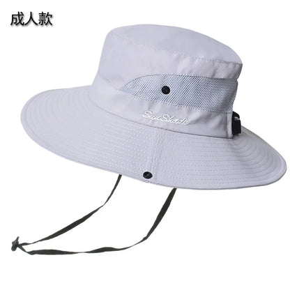 Womens Ponytail Sun Hat UV Protection Mesh Foldable Wide Brim Beach Fishing Bucket Hats Summer Hiking Outdoor Climbing hike Caps