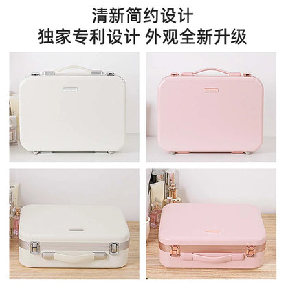 Large-Capacity LED Makeup Case with Mirror – Portable Professional Cosmetic Storage Box
