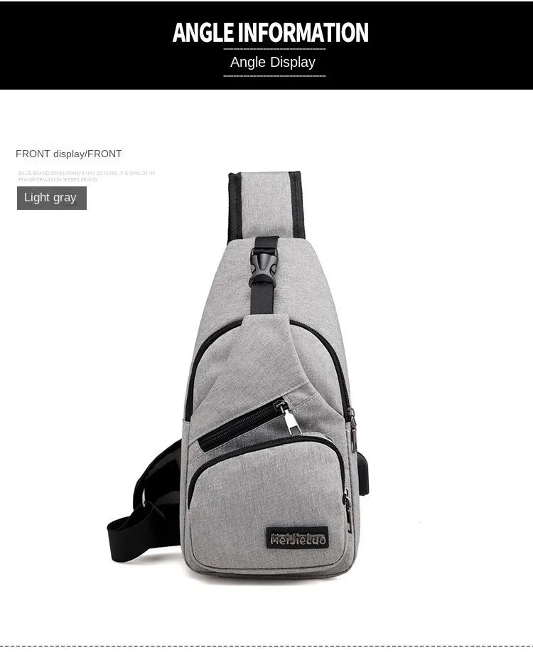 Fashion Casual Crossbody Bag Small Men's Shoulder Bag Men Diagonal Backpack Messenger Phone Bag Boy Fanny Chest Pack New