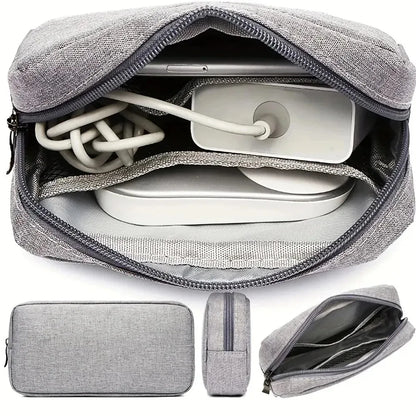 Digital Travel Organizer Case – Portable Zipper Storage Bag for Headphones, Cables, Chargers & Accessories