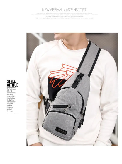 Fashion Casual Crossbody Bag Small Men's Shoulder Bag Men Diagonal Backpack Messenger Phone Bag Boy Fanny Chest Pack New