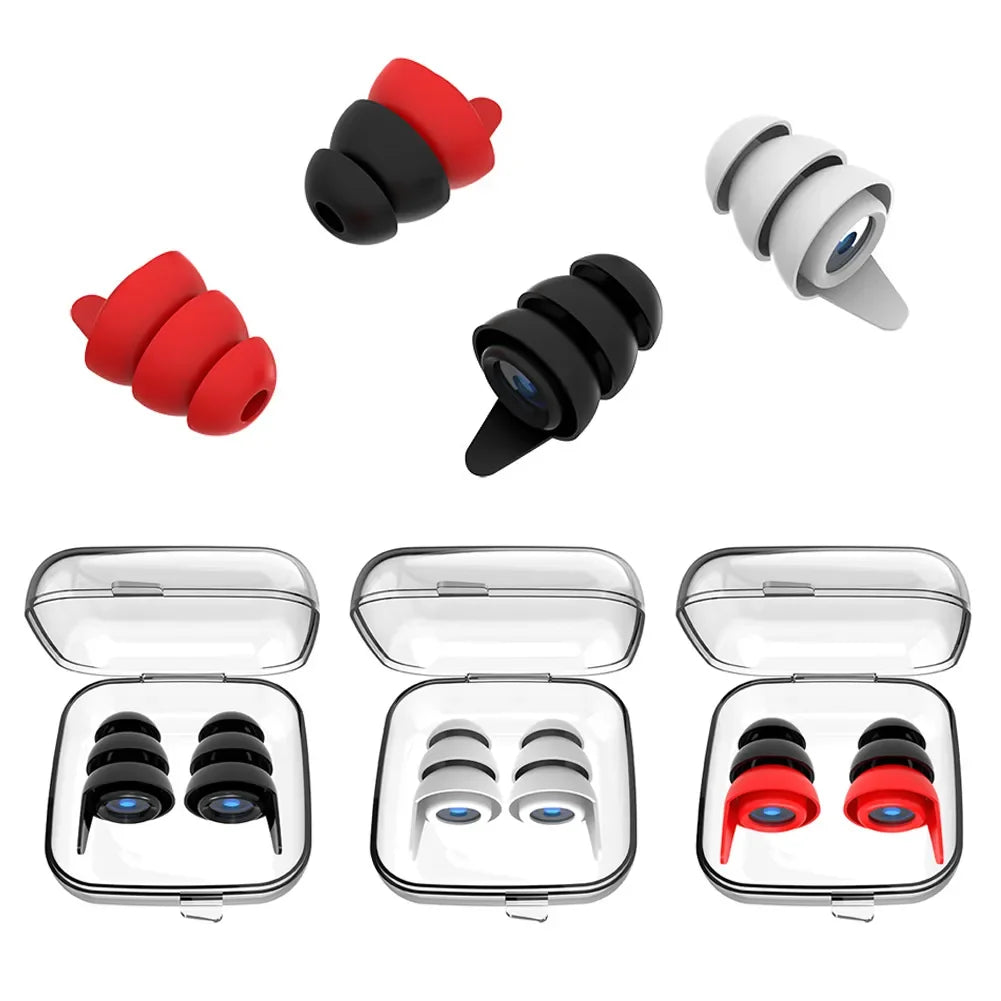 Silicone Soundproof Earplug Anti Noise Sleeping Ear Plugs Sound Insulation Noise Reduction Ear Protection Swimming Earplugs