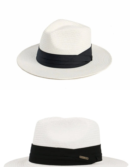 Sombrero Panama Hombre Summer Sun Protection Straw Hat Five Cent Grass Woven Panama Hat For Men Big Head Big Size Gentleman Hats