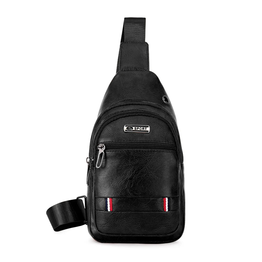 Men's Anti-Theft Chest Shoulder Bag – Casual Multi-Pocket Crossbody & Waist Tote