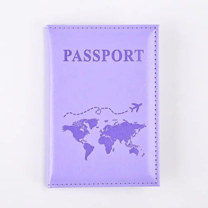 Passport Covers for Women & Men – Letter Print Passport Holder, Flight Ticket Clips, ID & Credit Card Holder, Travel Organizer