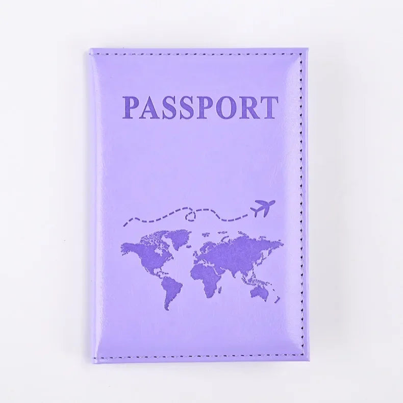 Passport Covers for Women & Men – Letter Print Passport Holder, Flight Ticket Clips, ID & Credit Card Holder, Travel Organizer
