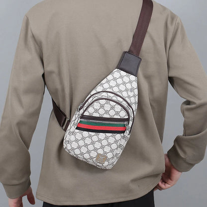 Men's Multifunctional Crossbody Bag – Casual Shoulder Chest Bag with Earphone Hole