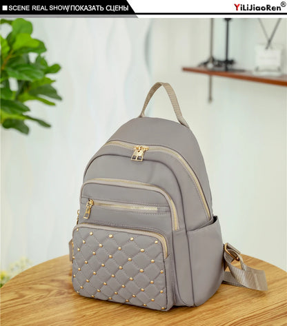 Fashion Nylon Backpack for Women – High-Quality Large Travel and School Bag for Teenage Girls