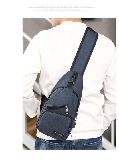 Fashion Casual Crossbody Bag Small Men's Shoulder Bag Men Diagonal Backpack Messenger Phone Bag Boy Fanny Chest Pack New