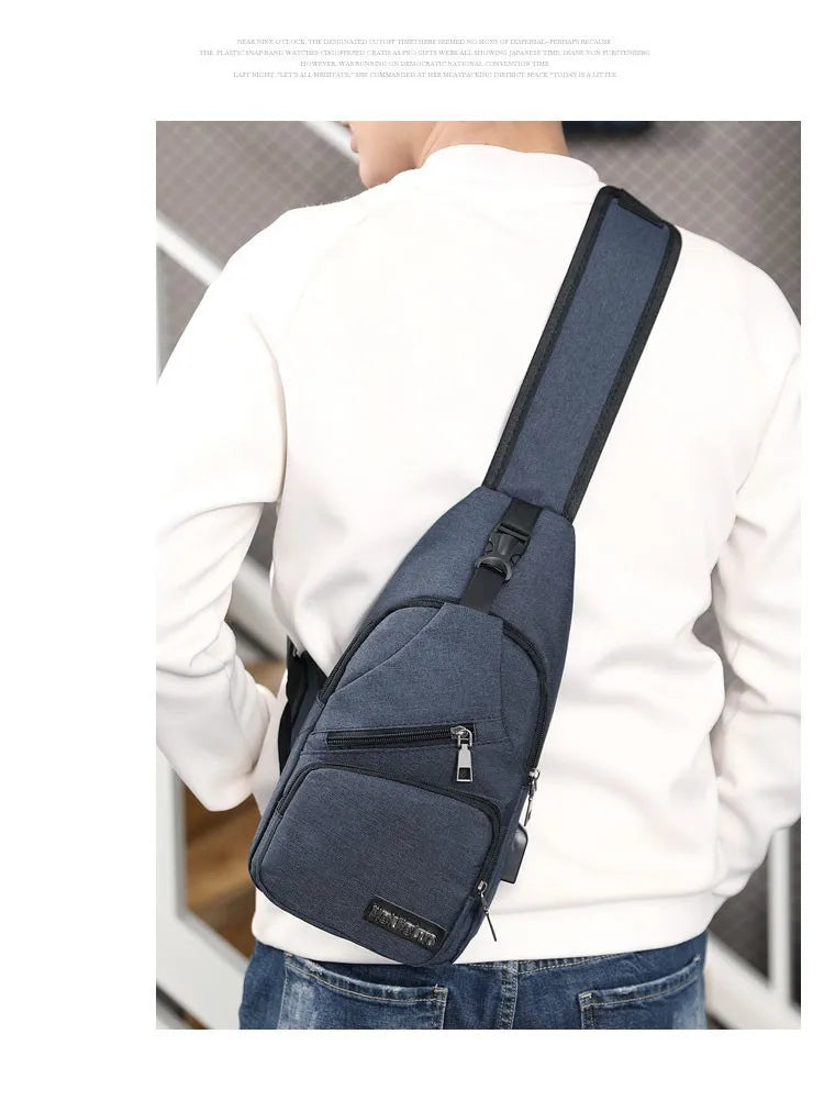 Fashion Casual Crossbody Bag Small Men's Shoulder Bag Men Diagonal Backpack Messenger Phone Bag Boy Fanny Chest Pack New