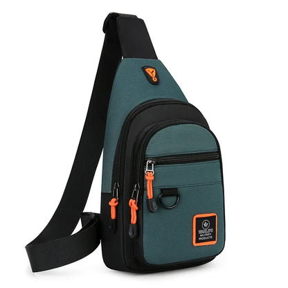 Fashion Men's Chest Bag – Lightweight Oxford Fabric Crossbody Shoulder Bag, Stylish Casual Waist Pack for Men