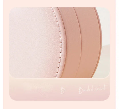 Mini Portable PU Leather Jewelry Box – Travel Organizer for Rings, Earrings & Necklaces