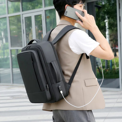 Rilibegan Men Travel Backpack Expand Oxford Big Capacity USB Charge Business Male Backpacks Computer Men Backpacks