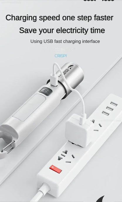 Xiaomi Outdoor Strong Light Flashlight – High Brightness Multifunctional Rechargeable Flashlight with Side Light for Camping & Emergency