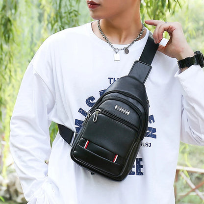 Men's Anti-Theft Chest Shoulder Bag – Casual Multi-Pocket Crossbody & Waist Tote