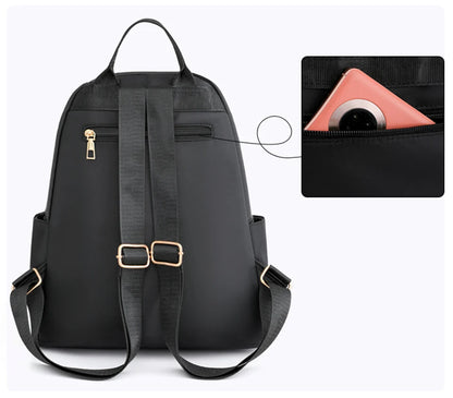 Fashion Nylon Backpack for Women – High-Quality Large Travel and School Bag for Teenage Girls