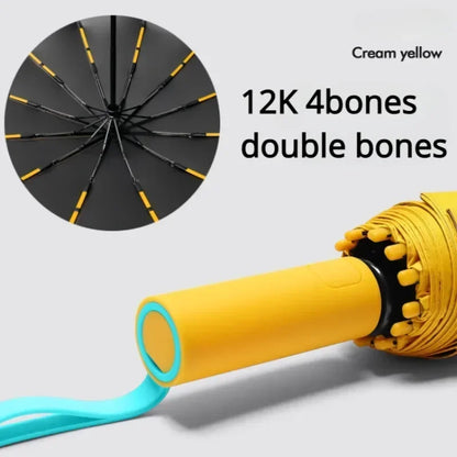 ☔ 72-Bone Windproof Automatic Umbrella – Reinforced, Large & UV-Protective for Ultimate Storm Protection! ☀️🌪️✨