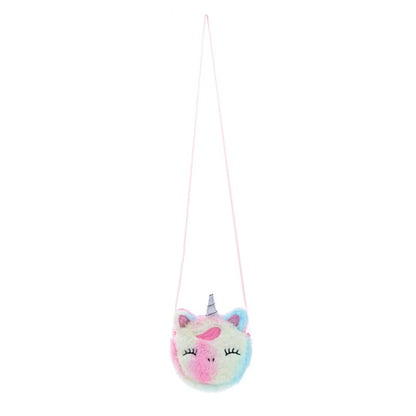 Kawaii Plush Unicorn Mini Crossbody Bag – Cute Baby Backpack & Coin Purse for Girls