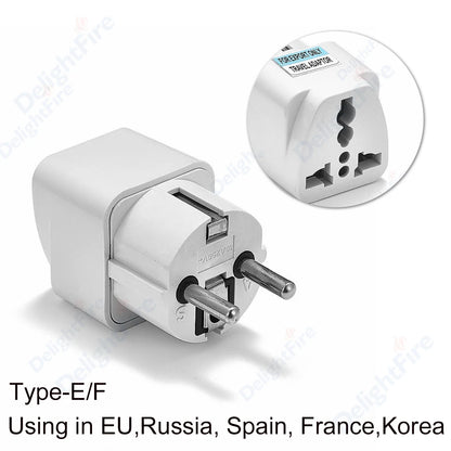 US To EU Plug Adapter Korea KR Euro Europea To America China Canada UK AU Universal Travel Adapter AC Converter Power Adaptor