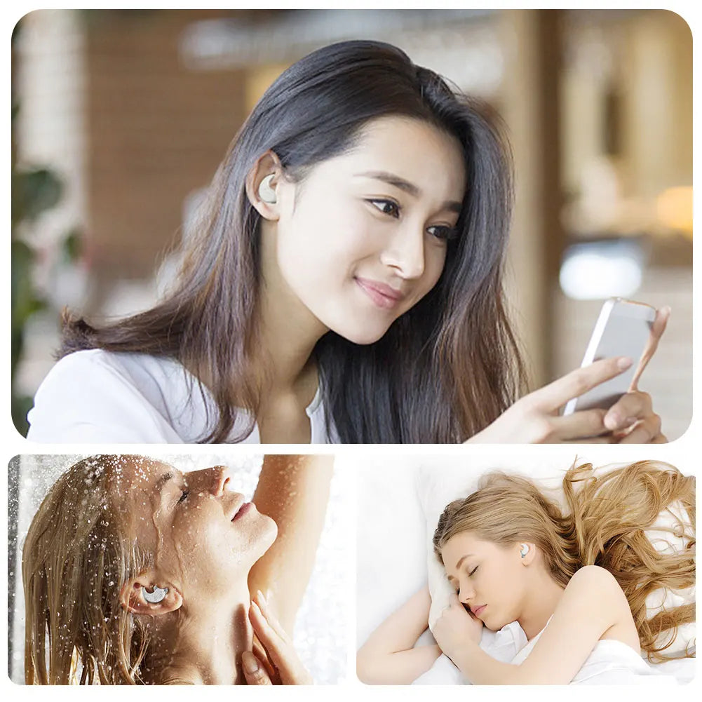 Sleep Soundly & Swim Confidently: Premium Waterproof Anti-Noise Silicone Earplugs for Ultimate Soundproof Comfort!