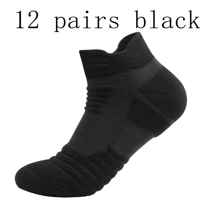 3/6/12 Pairs Mesh Sports Terry Socks – Cushioned, Moisture-Wicking Socks for Running, Hiking & Cycling