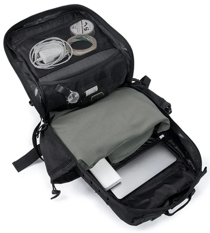 QT&QY 25L/45L Tactical Backpack for Men and Women Outdoor Survival Bug Out Bag Small School Rucksack Hking with Bottle Holder