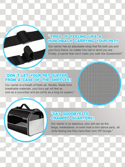 Cat Carriers Dog Carrier Pet Carrier for Small Medium Cats Dogs Puppies up to 16 Lbs, TSA Airline Approved Small Dog Carrier