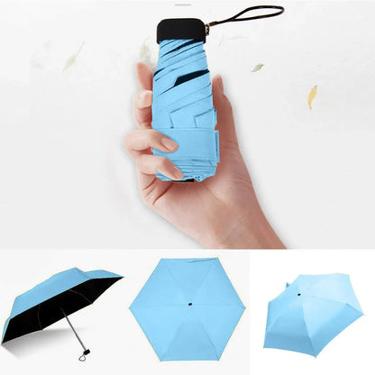 ☀️☔ Pocket-Sized Mini Folding Umbrella – Lightweight, Stylish & Perfect for Sun & Rain Protection! 🎒✨