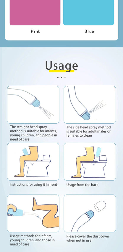 🚿 500mL Portable Handheld Bidet – Gentle & Hygienic Cleansing for Moms, Babies & Travel! ✨💦