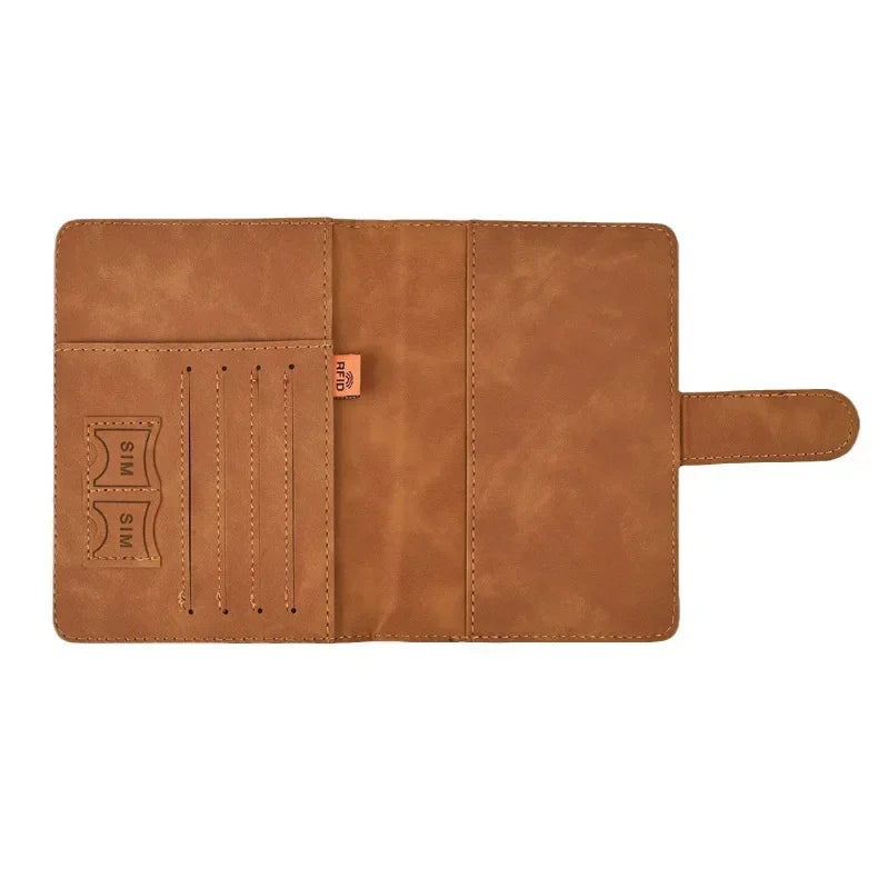 Passport Covers for Women & Men – Letter Print Passport Holder, Flight Ticket Clips, ID & Credit Card Holder, Travel Organizer